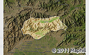 Satellite Map of Malakand P.A., darken