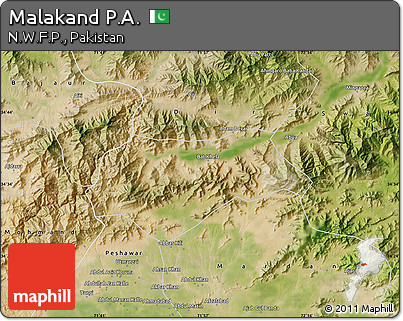 Satellite Map of Malakand P.A.