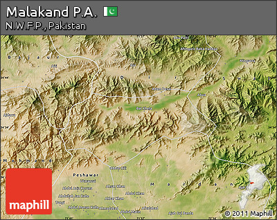 Satellite Map of Malakand P.A.