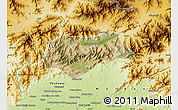 Satellite Map of Malakand P.A., physical outside
