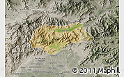 Satellite Map of Malakand P.A., semi-desaturated