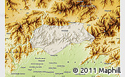 Shaded Relief Map of Malakand P.A., physical outside
