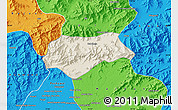 Shaded Relief Map of Malakand P.A., political outside