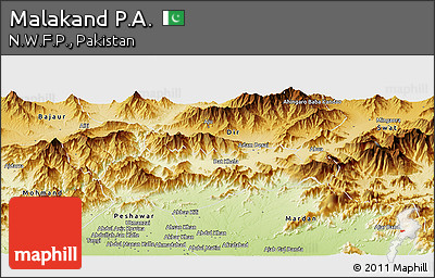Physical Panoramic Map of Malakand P.A.