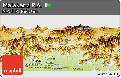 Physical Panoramic Map of Malakand P.A.