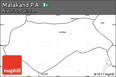 Blank Simple Map of Malakand P.A.