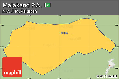 Savanna Style Simple Map of Malakand P.A., cropped outside