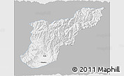 Gray 3D Map of Mansehra, single color outside