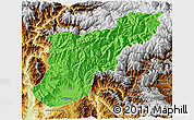 Political 3D Map of Mansehra, physical outside
