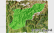 Political 3D Map of Mansehra, satellite outside
