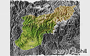 Satellite 3D Map of Mansehra, desaturated