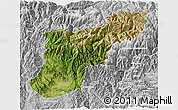 Satellite 3D Map of Mansehra, lighten, desaturated