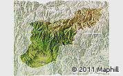 Satellite 3D Map of Mansehra, lighten