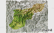 Satellite 3D Map of Mansehra, lighten, semi-desaturated