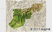 Satellite 3D Map of Mansehra, shaded relief outside