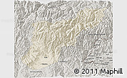 Shaded Relief 3D Map of Mansehra, semi-desaturated