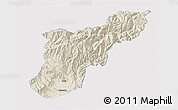 Shaded Relief 3D Map of Mansehra, single color outside