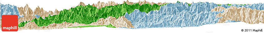 Political Horizon Map of Mansehra, lighten