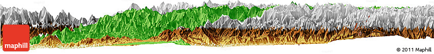 Political Horizon Map of Mansehra, physical outside