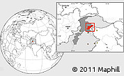 Blank Location Map of Mansehra, highlighted country, highlighted parent region