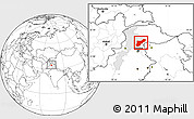 Blank Location Map of Mansehra, highlighted parent region