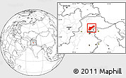 Blank Location Map of Mansehra
