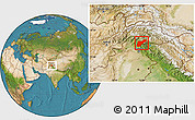 Satellite Location Map of Mansehra