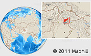 Shaded Relief Location Map of Mansehra