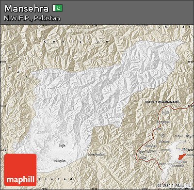 Classic Style Map of Mansehra