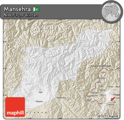 Classic Style Map of Mansehra