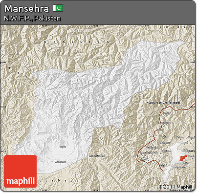 Classic Style Map of Mansehra