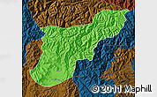 Political Map of Mansehra, darken