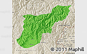 Political Map of Mansehra, shaded relief outside