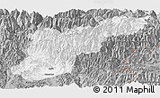 Gray Panoramic Map of Mansehra