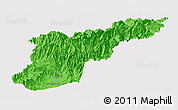 Political Panoramic Map of Mansehra, cropped outside