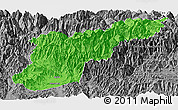 Political Panoramic Map of Mansehra, desaturated