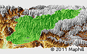 Political Panoramic Map of Mansehra, physical outside