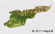 Satellite Panoramic Map of Mansehra, cropped outside