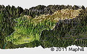 Satellite Panoramic Map of Mansehra, darken