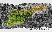 Satellite Panoramic Map of Mansehra, desaturated