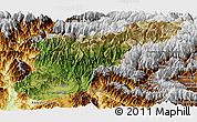 Satellite Panoramic Map of Mansehra, physical outside