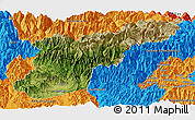Satellite Panoramic Map of Mansehra, political outside