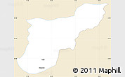Classic Style Simple Map of Mansehra, single color outside