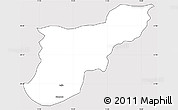 Silver Style Simple Map of Mansehra, cropped outside