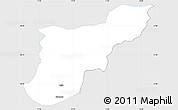 Silver Style Simple Map of Mansehra, single color outside