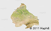 Satellite 3D Map of Peshawar, single color outside