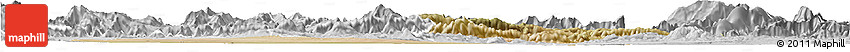 Satellite Horizon Map of Peshawar, lighten, desaturated