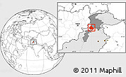 Blank Location Map of Peshawar, highlighted country, highlighted parent region