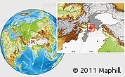 Physical Location Map of Peshawar, highlighted country, highlighted parent region