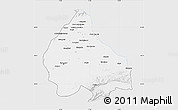 Silver Style Map of Peshawar, single color outside